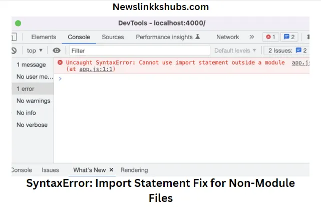 SyntaxError Import Statement Fix for Non-Module Files